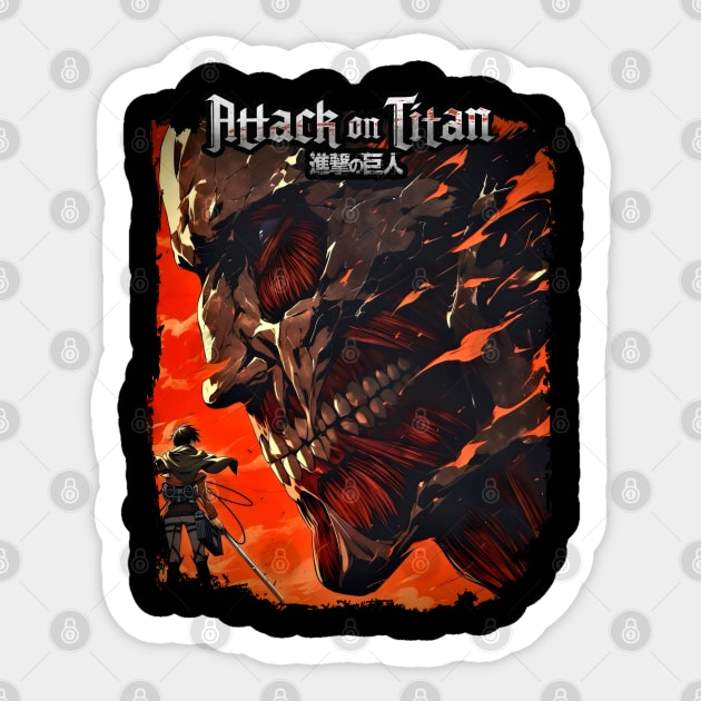 Colossal Titan Intense Anime Design Sticker by Otaku Vibes